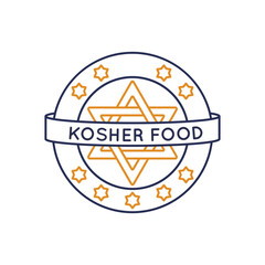 Simple Logo with Kosher food icon. Simple Logo with kosher food icon for social media, app, and web design. Vector illustration