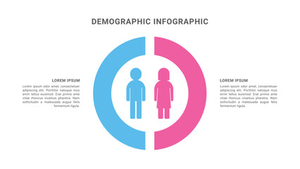 Demographic analysis infographic template design
