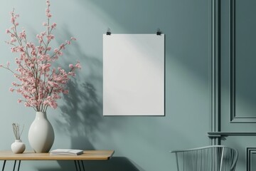 Serene Minimalist Home Office Mockup 