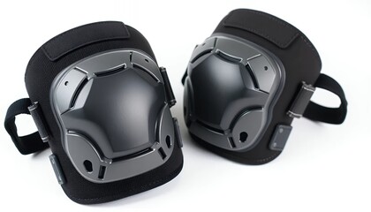 Fototapeta premium Protective Knee Pads - Durable, Black, Ergonomic Design