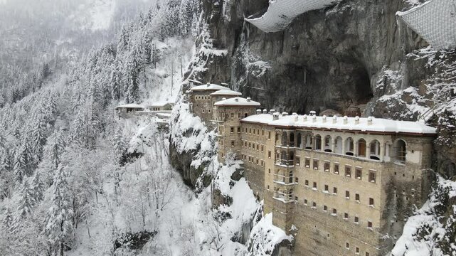 Sumela Monastery Under the Snow