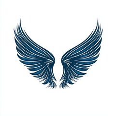 Obraz premium Design of wings with feathers icon logo illustration isolated on white background