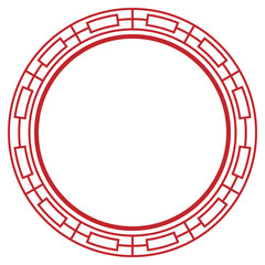 Chinese New Year Circle Frame