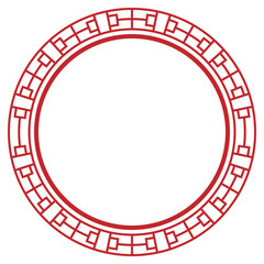 Chinese New Year Circle Frame