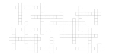 Obraz premium Crossword puzzle pattern with empty word boxes. Flat vector design for newspaper and web.