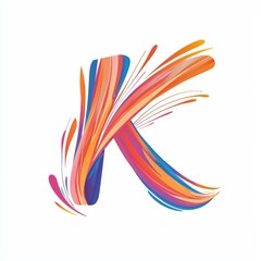 letter J with abstract motion lines icon logo illustration isolated on white background