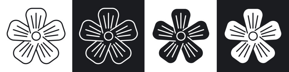 Flax flower icon pack for app and website ui designs.