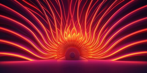 Vibrant abstract image showcasing glowing lines and forms.