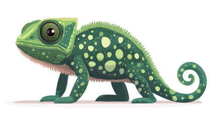 green lizard isolated on white background 