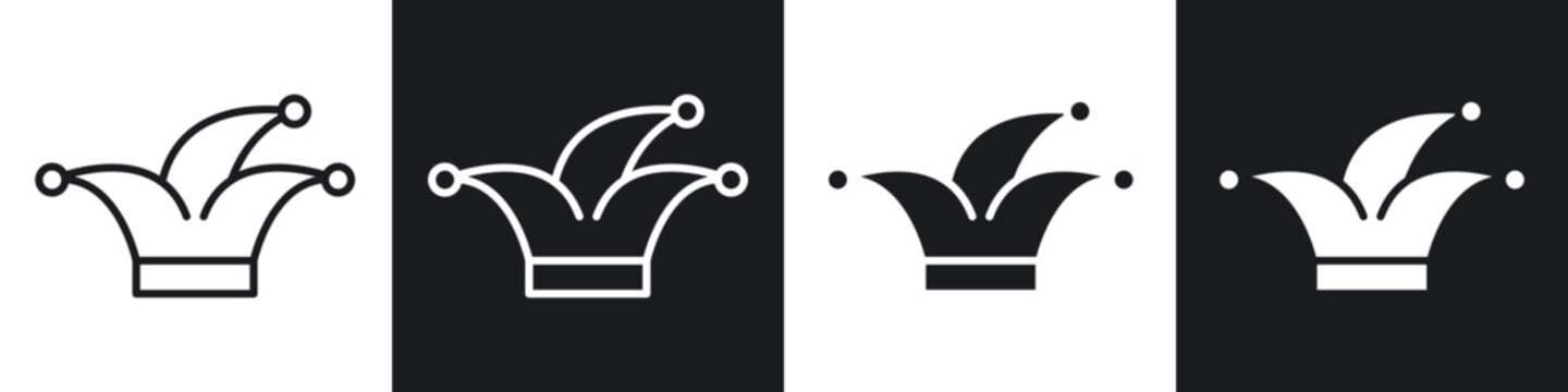 recommend clip art: Jester hat icon pack for app and website ui designs.