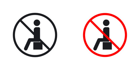 No sitting sign pack for app and website ui designs.