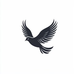 Obraz premium Design of dove icon logo illustration isolated on white background