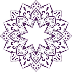 Beautiful flower art and mandala vector design