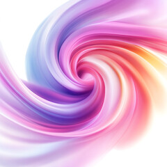 Obraz premium Colorful swirl of vibrant hues creating an abstract motion effect on a white isolated background.