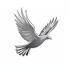 Obraz premium Design of metal bird flying icon logo illustration isolated on white background