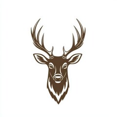 Naklejka premium Design of deer head icon logo illustration isolated on white background
