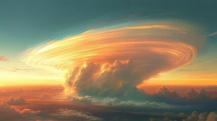 Fototapeta premium Soft Layered Clouds with Pastel Gradients