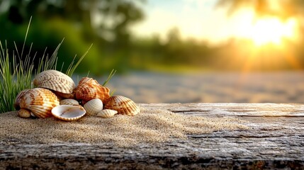 Obraz premium Beautiful Shells on the Seaside