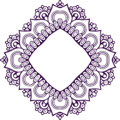 Beautiful flower art and mandala vector design