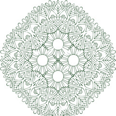 Beautiful flower art and mandala vector design