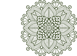 Beautiful flower art and mandala vector design