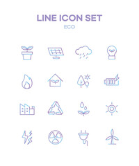 그라디언트 라인 아이콘 세트 07
