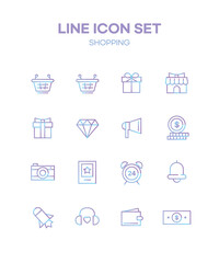 그라디언트 라인 아이콘 세트 02
