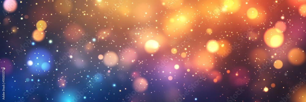 Poster abstract colorful bokeh lights background.