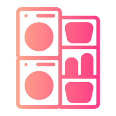 laundry room gradient icon