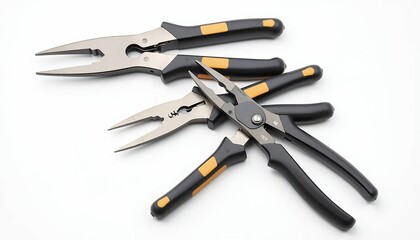 Sleek Black and Yellow Pliers - a Close-up Product Shot