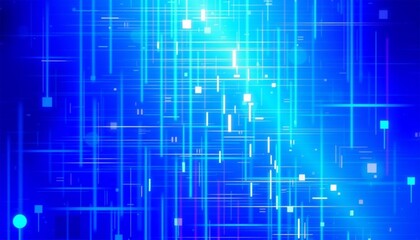 Fototapeta premium Abstract background of bright blue light lines