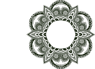 Beautiful flower art and mandala vector design