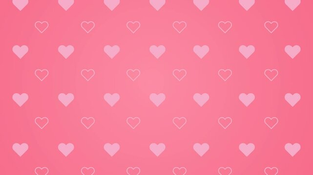 Love Heart Looping Animation.Pink Love Animated Footage For Valentine And Romatic Event