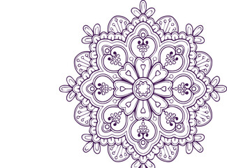 Beautiful flower art and mandala vector design