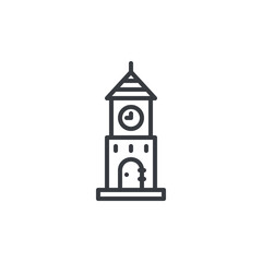 Clock Tower Model line icon