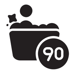 90 glyph icon