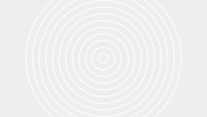Abstract white circle background. Radio frequency signal background 4k illustration.