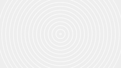 Abstract white circle background. Radio frequency signal background 4k illustration.