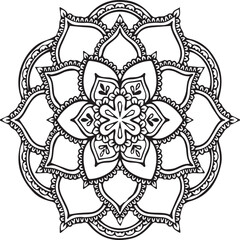 Beautiful flower art and mandala vector design