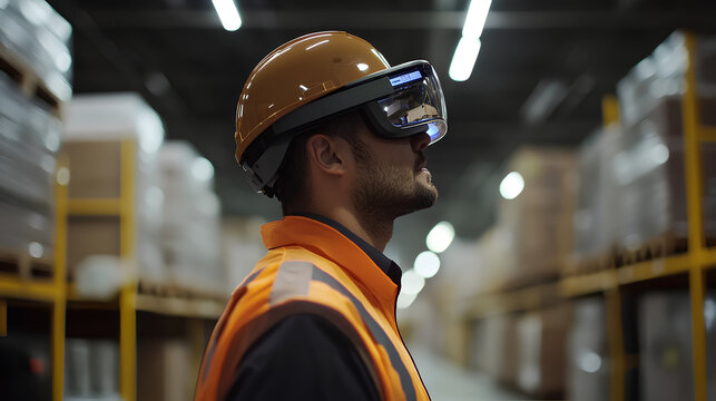 This image embodies the future of supply chain efficiency. By harnessing the power of augmented reality, inventory management becomes faster, more precise, and visually engaging for warehouse workers
