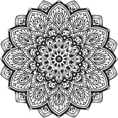 Beautiful flower art and mandala vector design