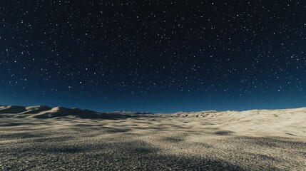 Naklejka premium A large, empty field with a sky full of stars