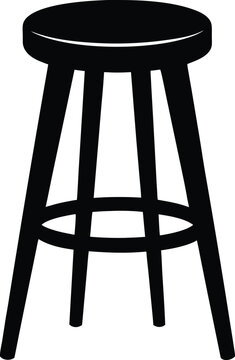 recommend clip art: Bar stool silhouette vector illustration