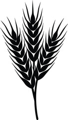 Barley silhouette vector illustration.