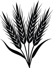 Barley silhouette vector illustration