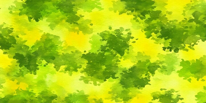 Vibrant Green Yellow Watercolor Wash Abstract Background Texture