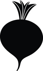 Beetroot silhouette vector illustration