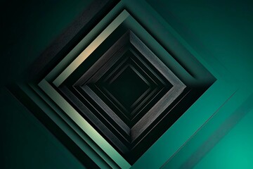 Obraz premium Close-up of a futuristic circuit board design illuminated by green neon lights, showcasing intricate technology and innovation. 