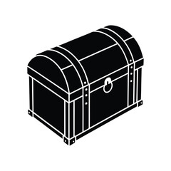 old wooden box with lock