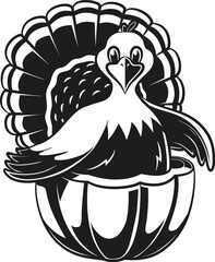 Turkey Black and white Thanksgiving Turkey